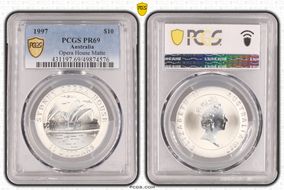 1997 $10 Opera House Matte KM-353 PR69