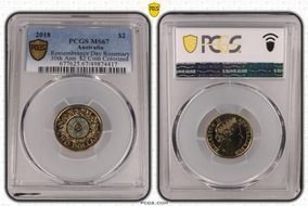 2018 $2 Remembrance Day Rosemary 30th Ann. $2 Coin Colorized MS67