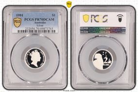 1991 $2 Silver PR70DCAM