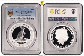2003 $10 Port Phillip Pattern PR70DCAM