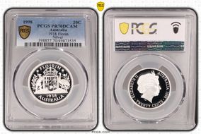 1998 20C 1938 Florin Silver PR70DCAM