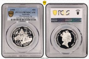 1988 50C Bicentennial Ag PR70DCAM