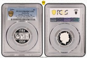 2004 $1 Dollar Decade Ag 20 Yrs of the Dollar Coin PR69DCAM