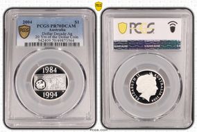 2004 $1 Dollar Decade Ag 20 Yrs of the Dollar Coin PR70DCAM