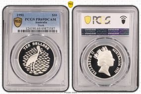1991 $10 Stork PR69DCAM