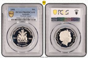 2001 50C Norfolk Island PR69DCAM
