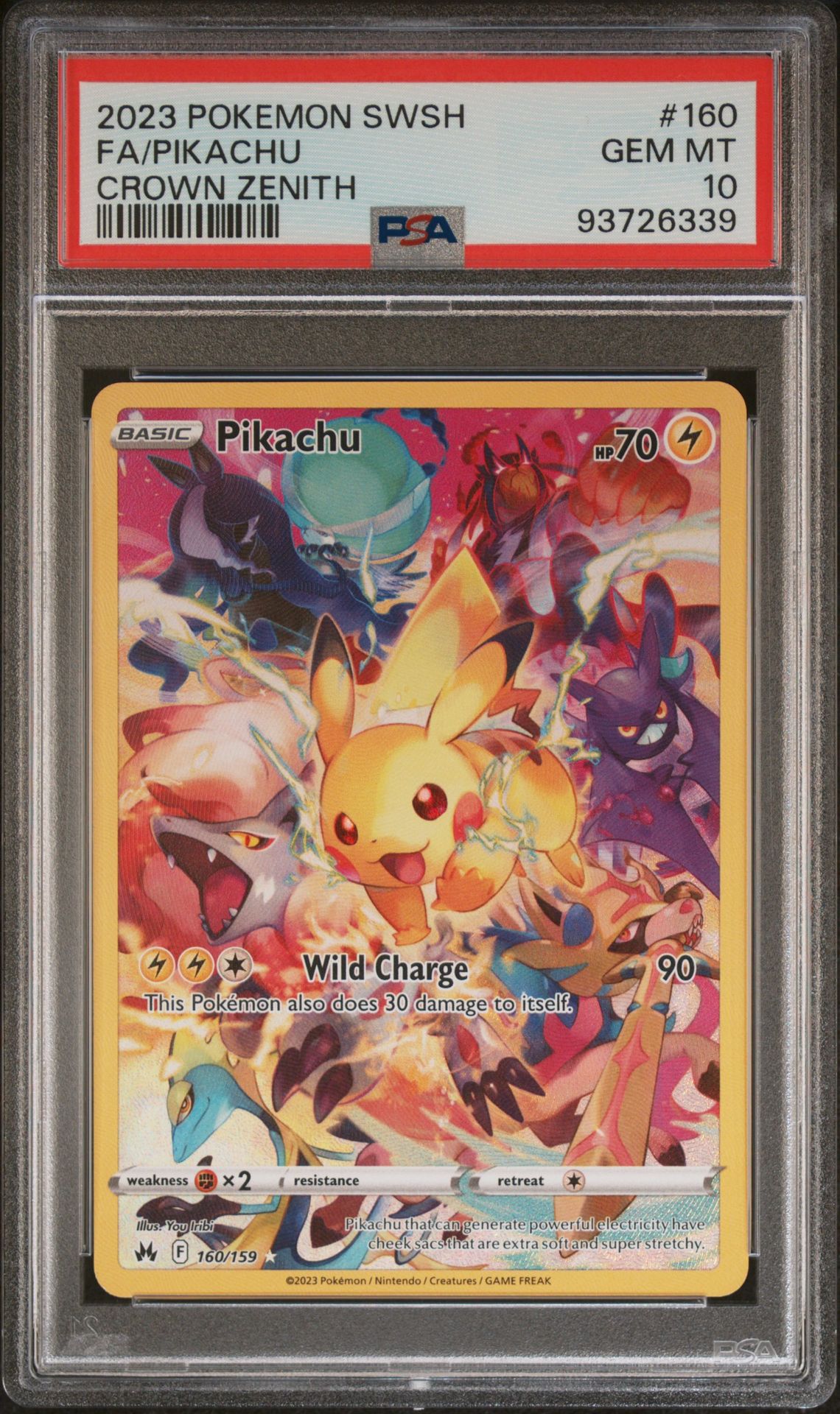 2023 Pokemon POKEMON SWORD AND SHIELD CROWN ZENITH #160 Fa/Pikachu front