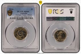 2016 $2 Olympic Team - Black Colorized MS66