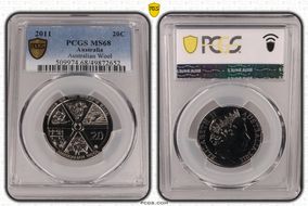 2011 20C Australian Wool MS68