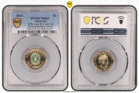 2023 $2 35th Ann $2 Coin Set Colorized Remembrance Dove MS63