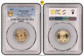 2023 $2 35th Ann $2 Coin Set Colorized In Flanders Fields MS64