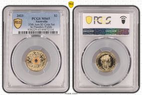 2023 $2 35th Ann $2 Coin Set Colorized In Flanders Fields MS65