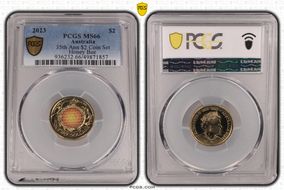 2023 $2 35th Ann $2 Coin Set Colorized Honey Bee MS66