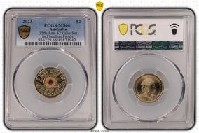 2023 $2 35th Ann $2 Coin Set Colorized In Flanders Fields MS66