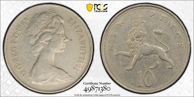 1969 10p S-F1 New Pence VF35
