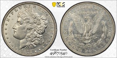 1878 7/8TF $1 VAM 40 AU50