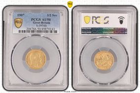 1907 1/2 Sov S-3974B AU50