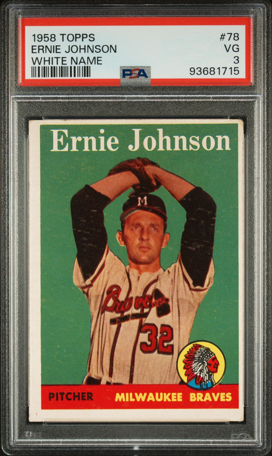 1958 Topps #78 Ernie Johnson front