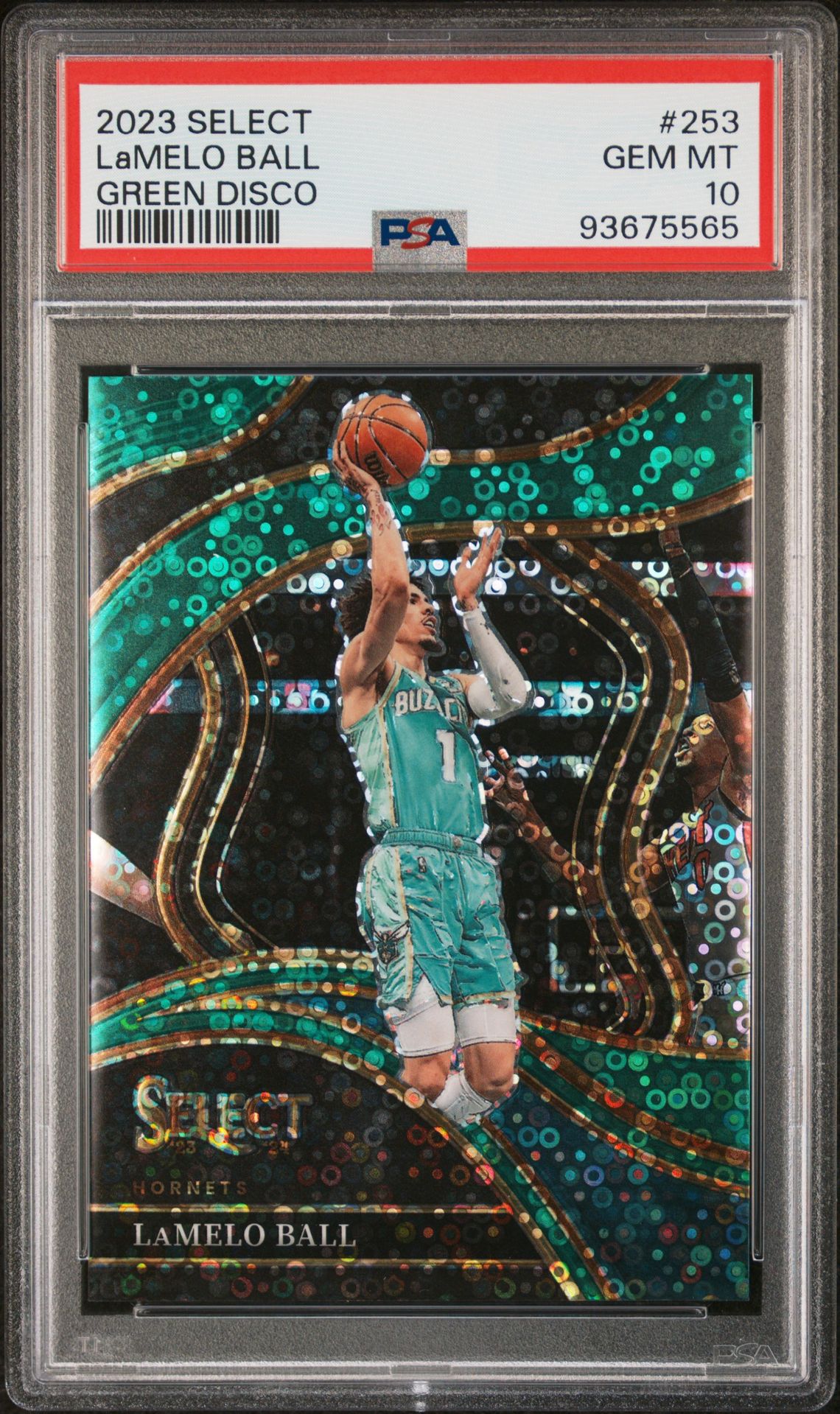 2023 Panini PANINI SELECT GREEN DISCO #253 Lamelo Ball front