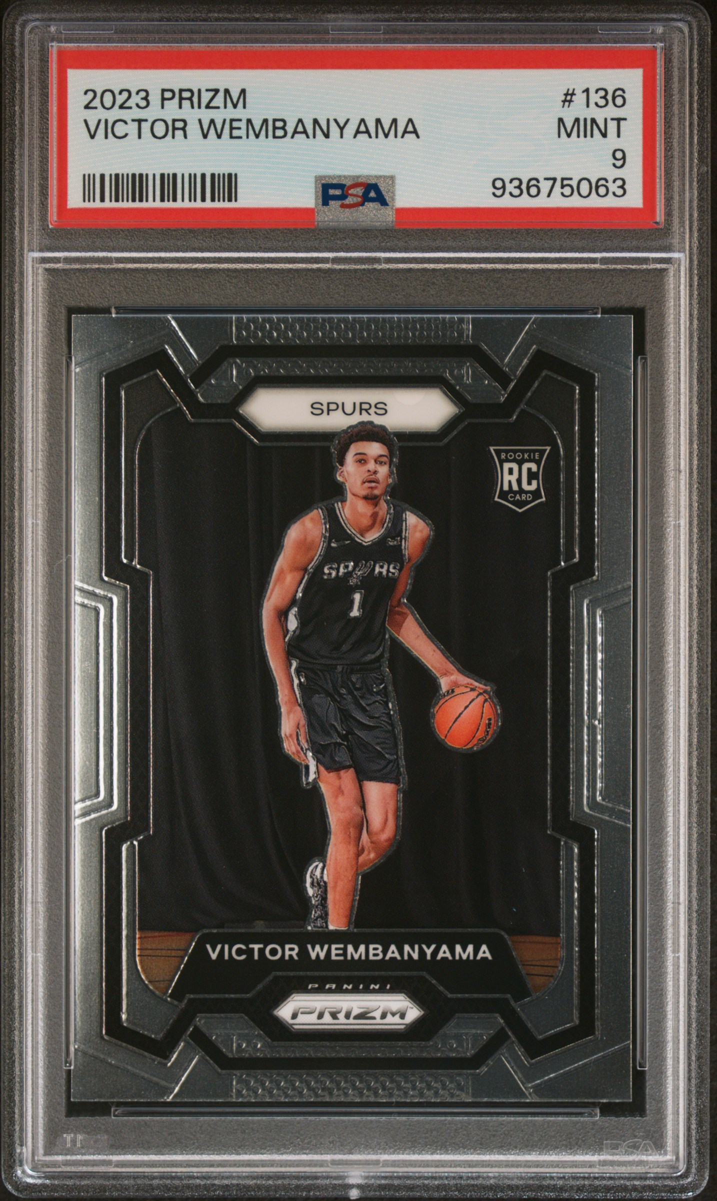 2023 Panini Prizm Victor Wembanyama #136 Mint 9 front