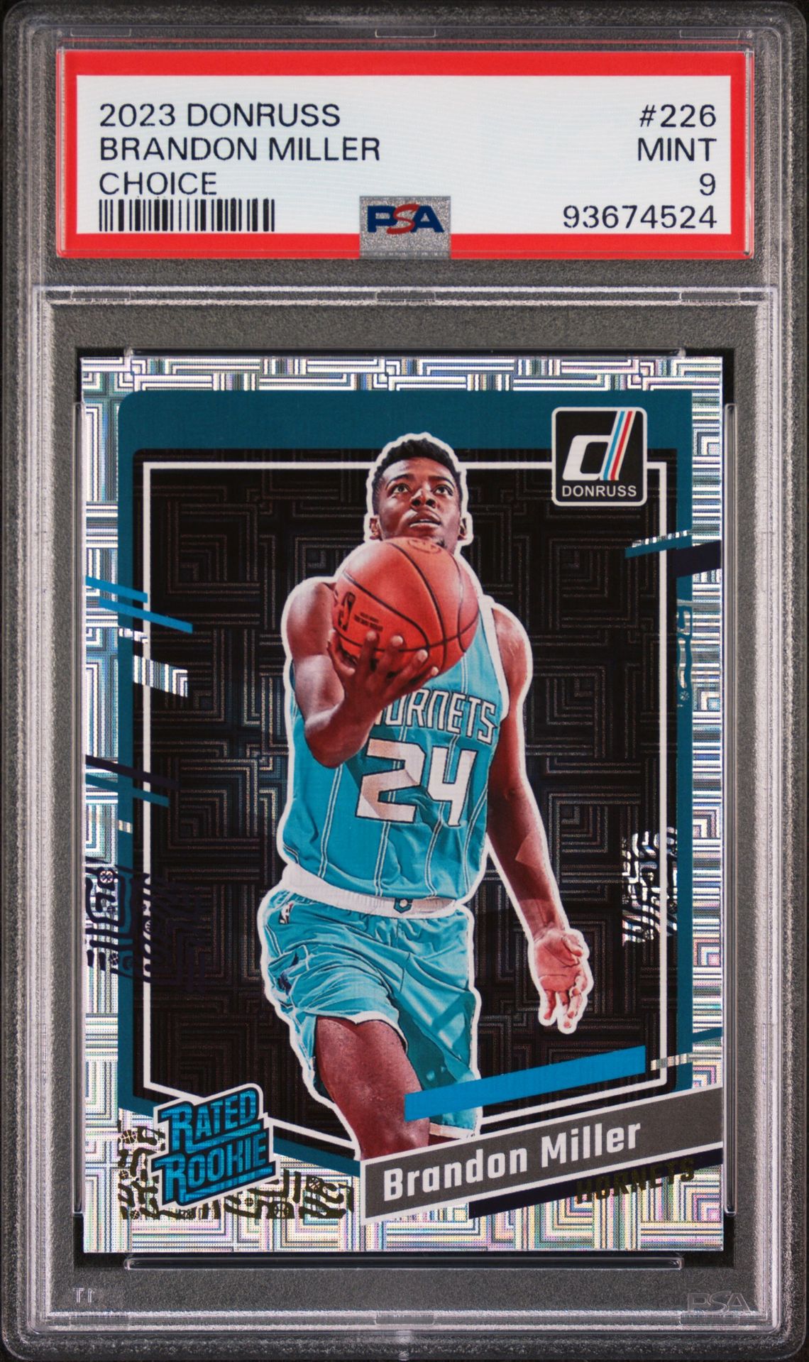 2023 Panini PANINI DONRUSS HOLO GREEN LASER #226 Brandon Miller front