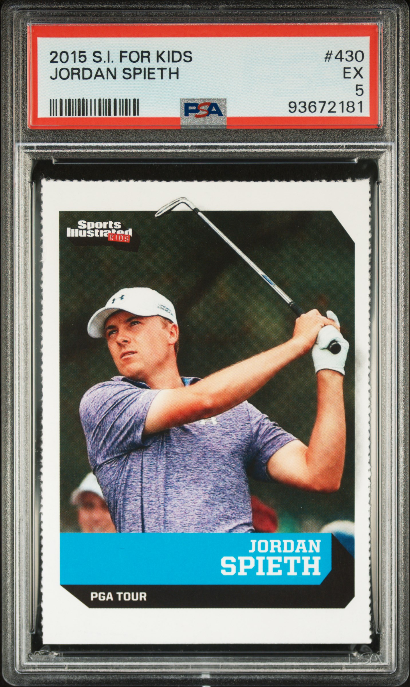 2015 S.i. For Kids Jordan Spieth #430 Ex 5 front