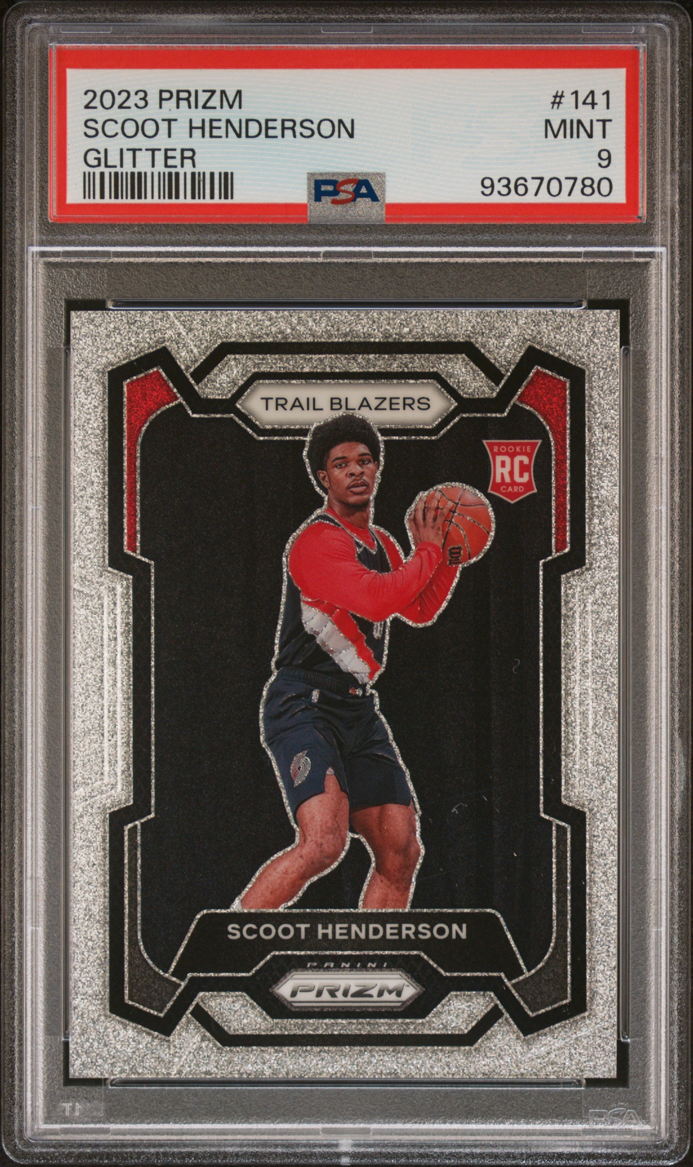 2023 Panini Prizm Scoot Henderson #141 (Glitter) Mint 9 front
