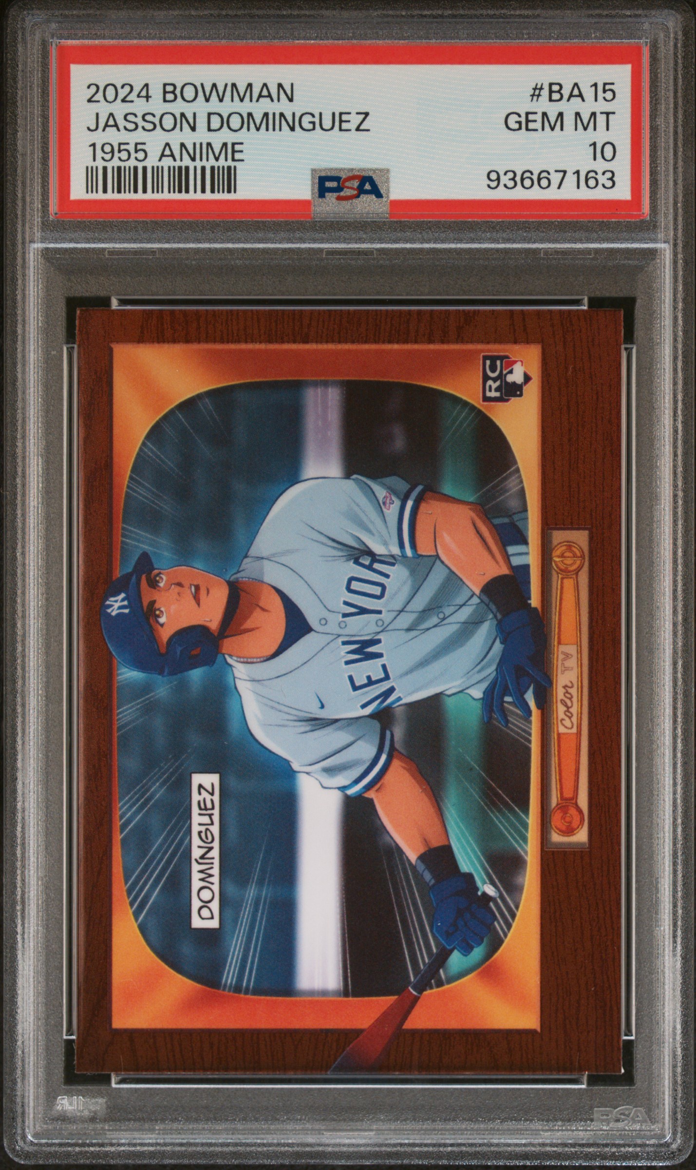 2024 Bowman 1955 Bowman Anime Jasson Dominguez #Ba15 Gem Mt 10 front