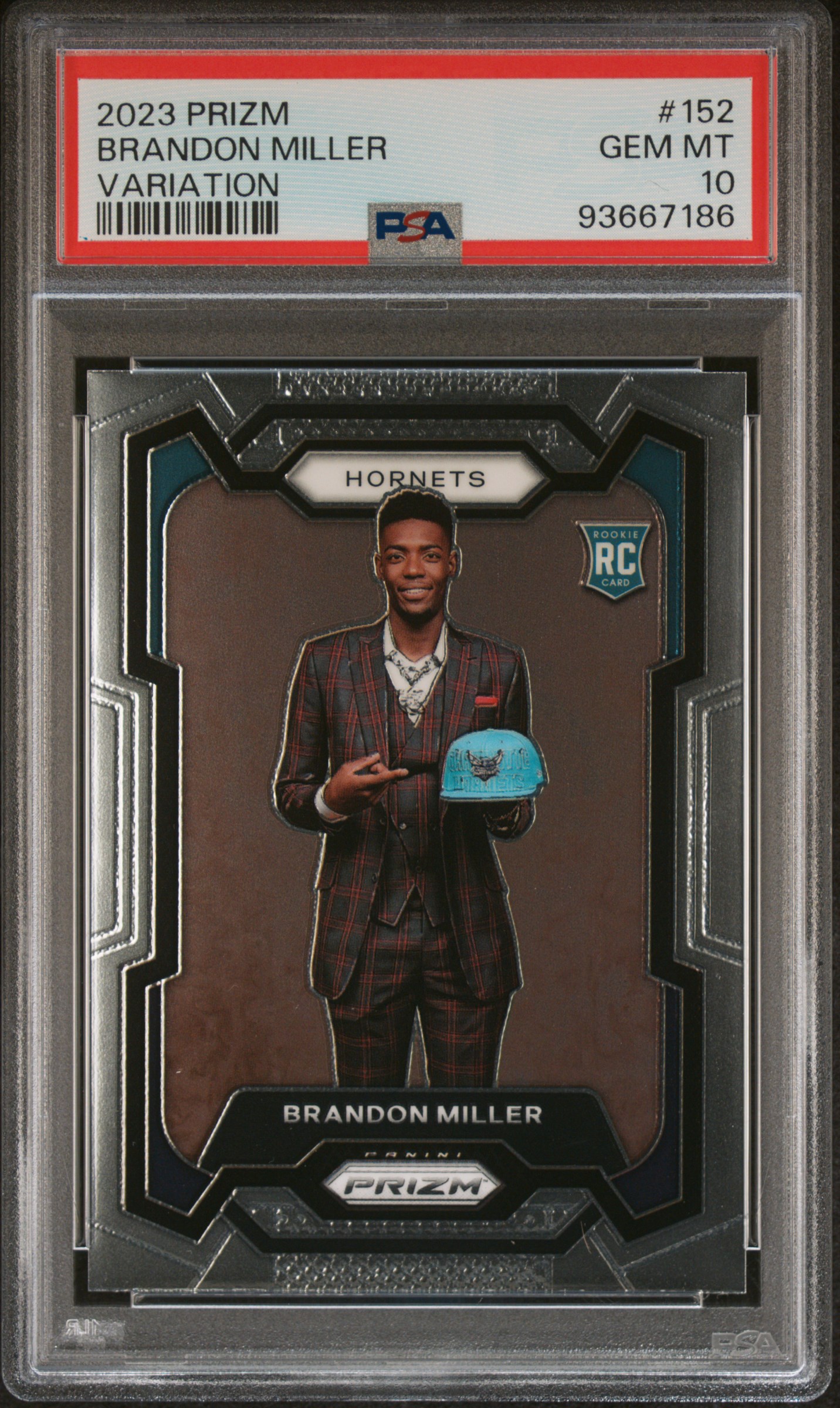 2023 Panini Prizm Brandon Miller #152 (Variation) Gem Mt 10 front
