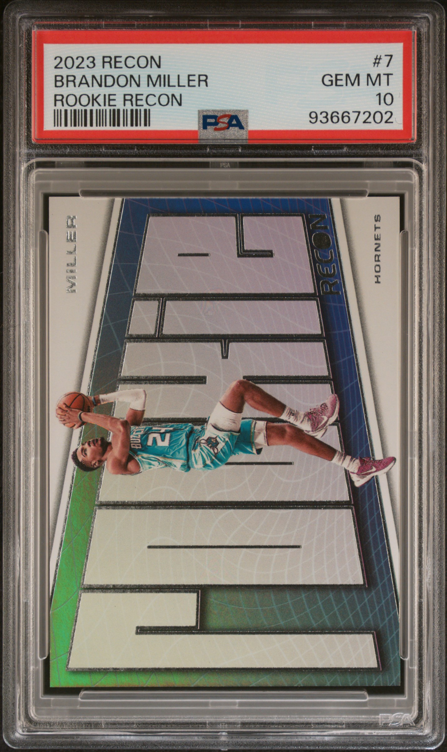 2023 Panini Recon Rookie Recon Brandon Miller #7 Gem Mt 10 front