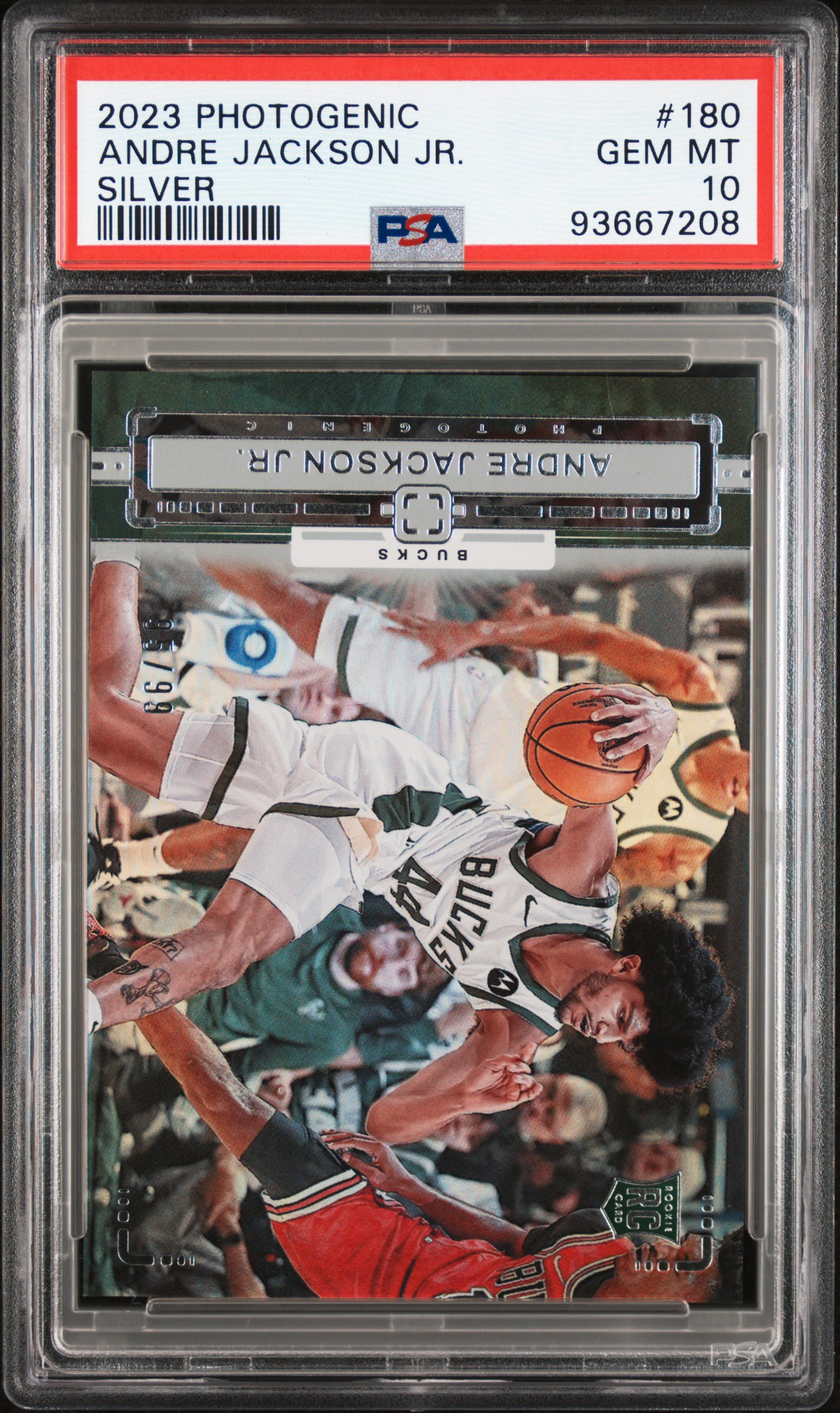 2023 Panini Photogenic Andre Jackson Jr. #180 (Silver) Gem Mt 10 front