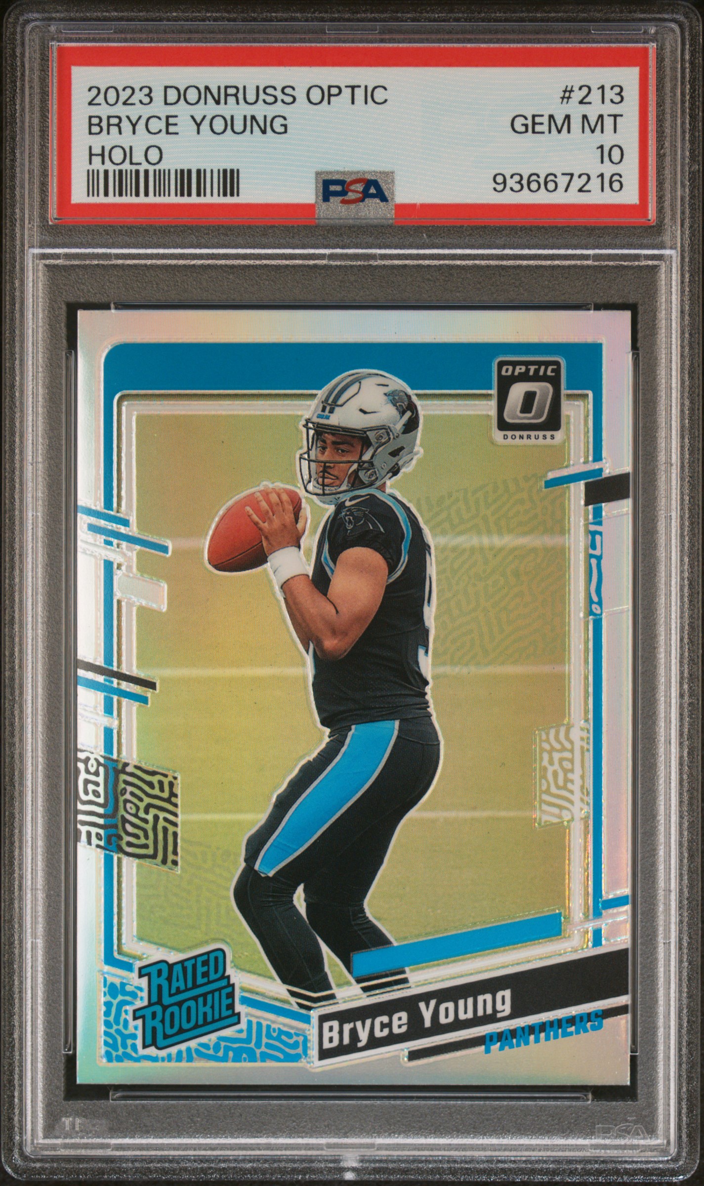 2023 Panini Donruss Optic Bryce Young #213 (Holo) Gem Mt 10 front