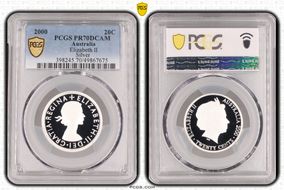 2000 20C Elizabeth II Silver PR70DCAM
