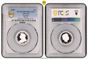 2000 $2 Victoria  Silver PR70DCAM