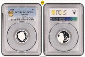 2008 $2 Silver PR69DCAM