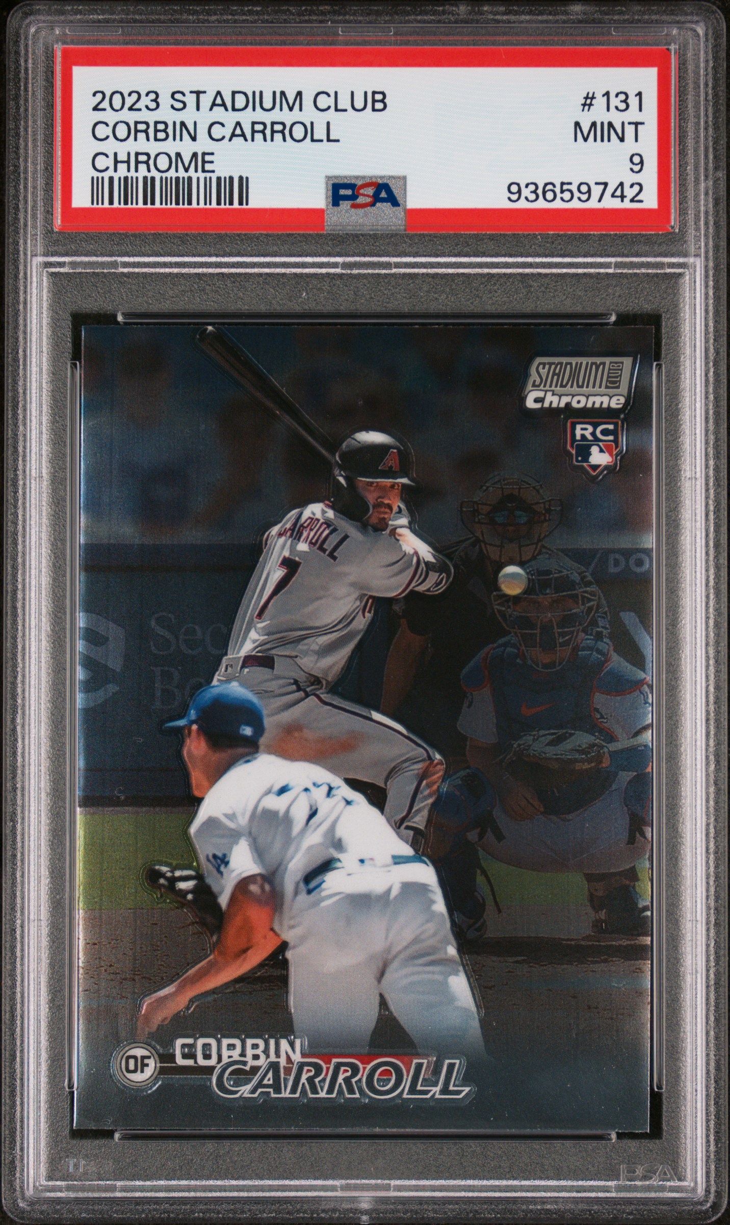 2023 Topps Stadium Club Corbin Carroll #131 (Chrome) Mint 9 front