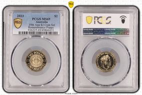 2023 $2 35th Ann $2 Coin Set Remembrance Poppy MS69