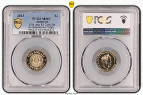 2023 $2 35th Ann $2 Coin Set Remembrance Poppy MS69