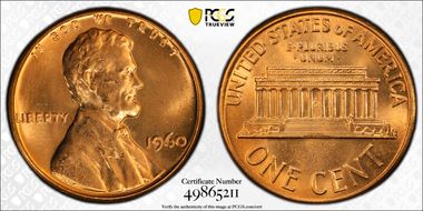 1960 1C Small Date MS65RD