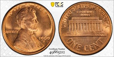 1960-D 1C Small Date MS65RD
