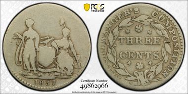 1837 NY 3C HT-262, Feuchtwanger's VG8