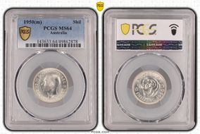 1950(m) Shil KM-46  Ag MS64