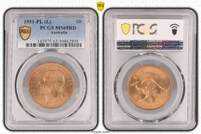 1951-PL (L) 1D KM-43 MS65RD