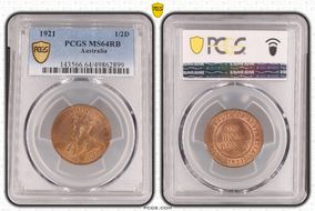 1921 1/2D MS64RB