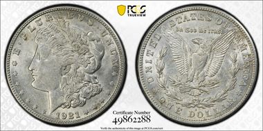 1921-S $1 AU55