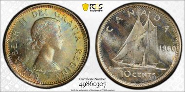 1960 10C MS65