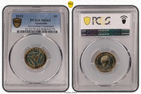 2022 $2 Socceroos Centenary MS63