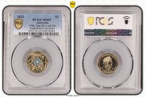 2023 $2 35th Ann $2 Coin Set Colorized Ambulance Services MS65