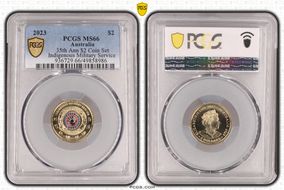2023 $2 35th Ann $2 Coin Set Colorized Indigenous Military Service MS66