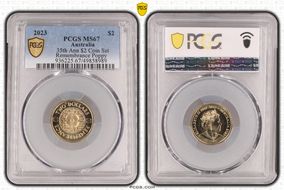 2023 $2 35th Ann $2 Coin Set Remembrance Poppy MS67